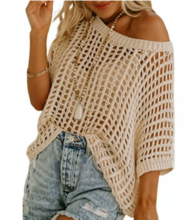 BreezeKnit – Crochet Hollow Out Summer Sweater