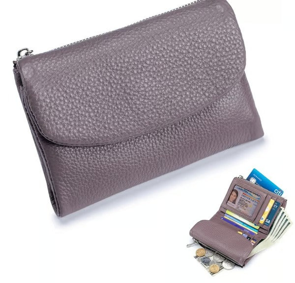 GrainFold – Unisex Pebble Leather Wallet