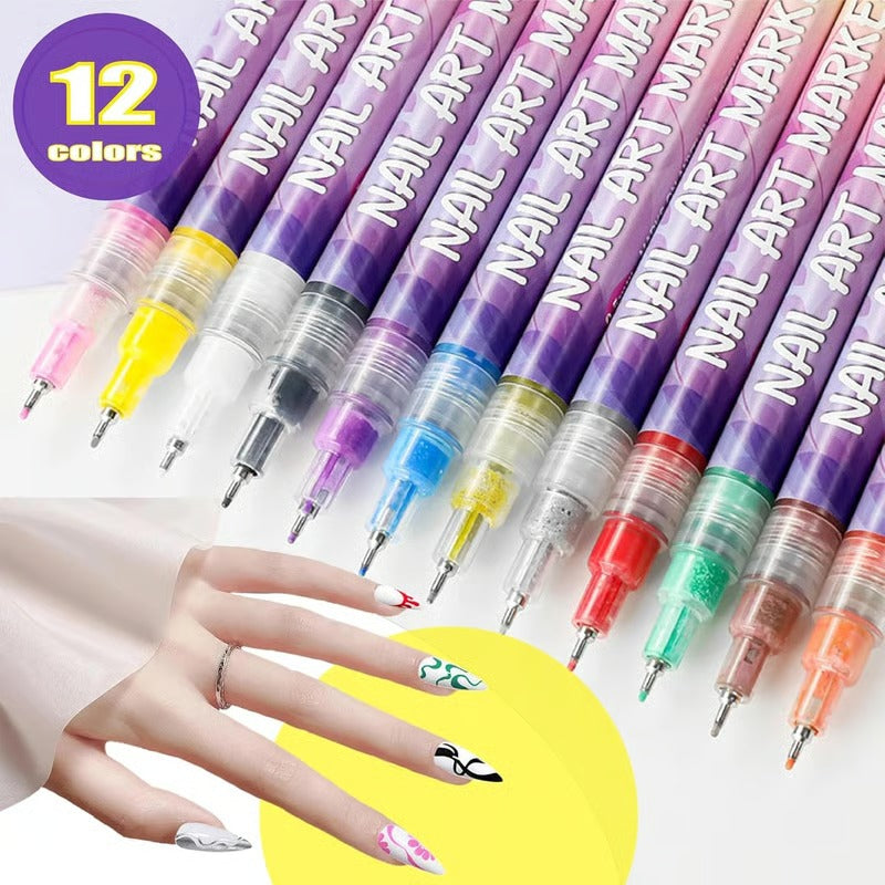 ColorDazzle – Precision Nail Art Pens in 12 Shades