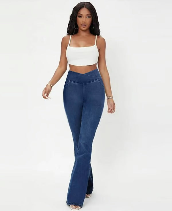 SculptEase – Crossover High Waisted Jeans