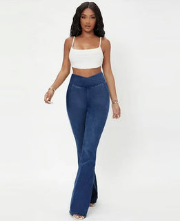 SculptEase – Crossover High Waisted Jeans