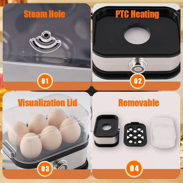 EggEase – Stainless Steel Rapid Egg Cooker