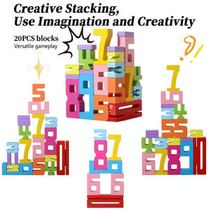 MiniMinds – Educational Wooden Number Blocks Set
