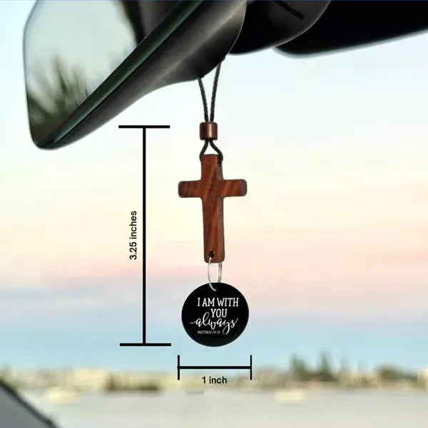 HopeHang – Rearview Bible Verse Cross Ornament