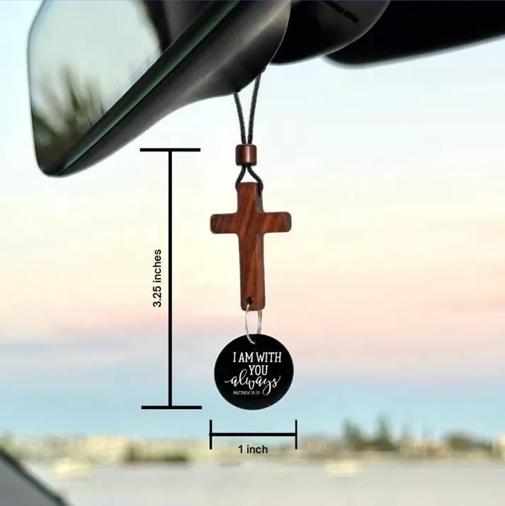HopeHang – Rearview Bible Verse Cross Ornament