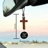 HopeHang – Rearview Bible Verse Cross Ornament