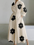 LuxeLapel – Elegant Wrap Shirt Dress