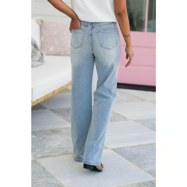 CurveEase – Plus Size Tummy Control Vintage Jeans