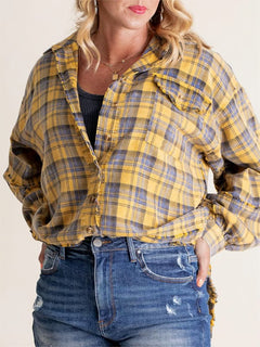 StreetLoom – Washed Oversized Shacket with Pockets