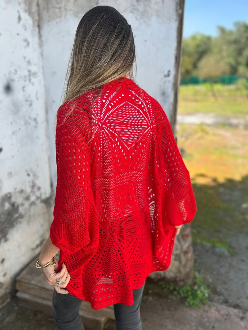 BreezeLoom – Lightweight Hollow Knit Cardigan