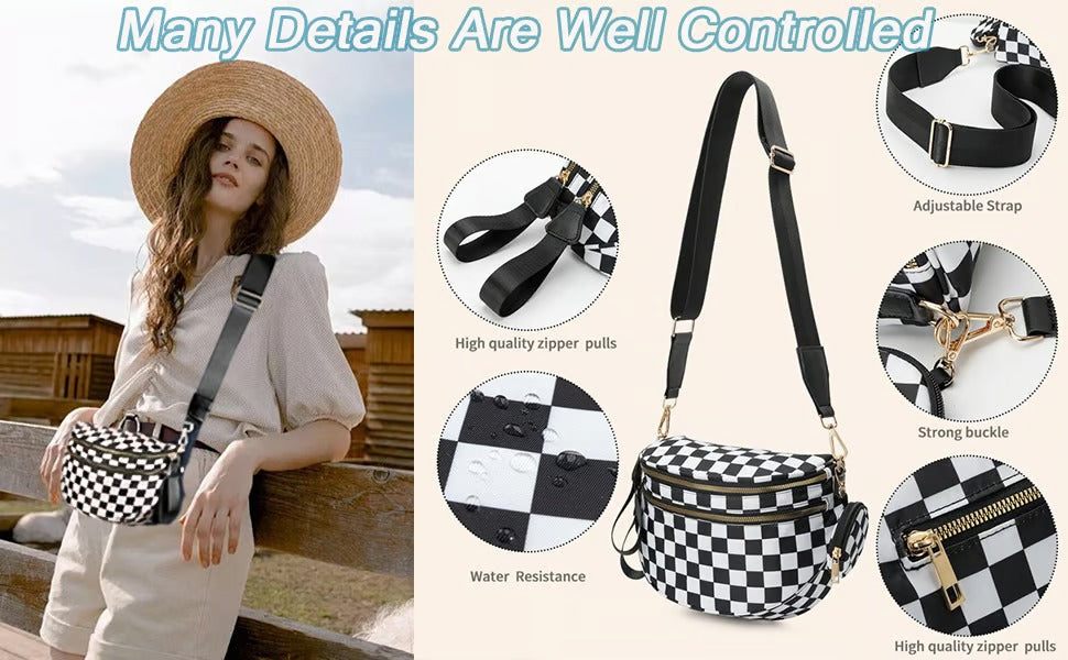 IrisLuxe – Best Version Crossbody with Double Zips