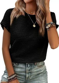 RuffleEase – Textured Summer Blouse