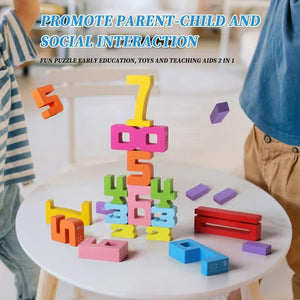 MiniMinds – Educational Wooden Number Blocks Set