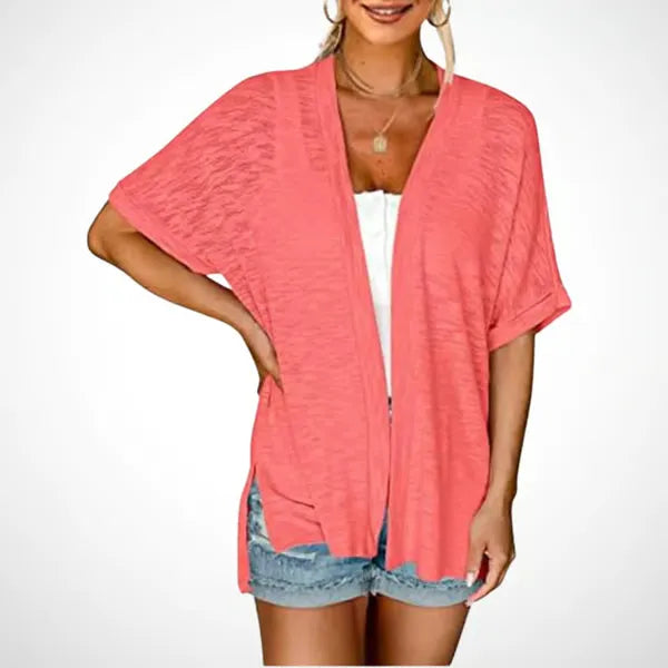 AireLoom – Elegant Open Cardigan with Effortless Drape