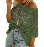 BreezeKnit – Crochet Hollow Out Summer Sweater