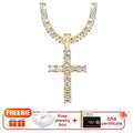 Gold Moissanite cross necklace