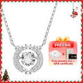 White Beating Heart Moissanite Necklace