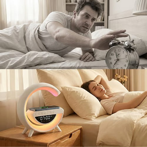EchoGlow –  Wireless Charging Bluetooth Speaker