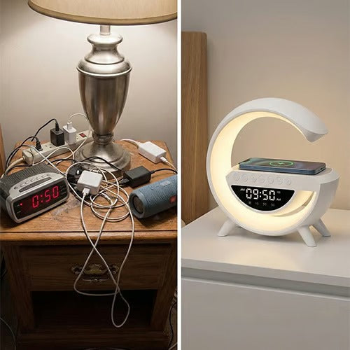 EchoGlow –  Wireless Charging Bluetooth Speaker