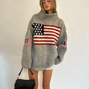 LibertyVibe - Retro Flag Street Sweater