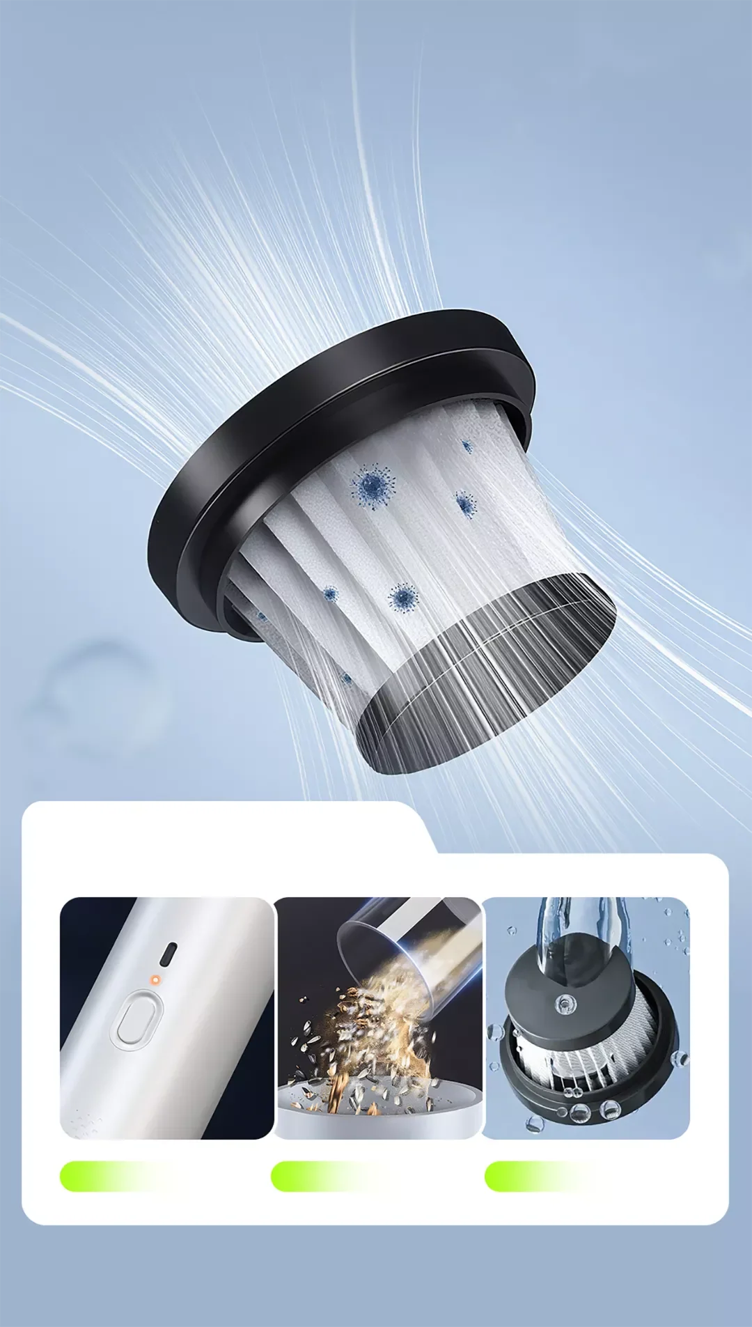 DustAway – Cordless Handheld Vacuum Cleaner