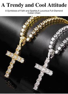 HeavenlyShine – Moissanite Cross Pendant