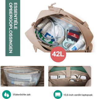 42L Tennis & Padel Sports Bag – Waterproof Multi-Compartment Gym Travel Bag with Shoe Pocket 🎾