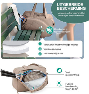 42L Tennis & Padel Sports Bag – Waterproof Multi-Compartment Gym Travel Bag with Shoe Pocket 🎾