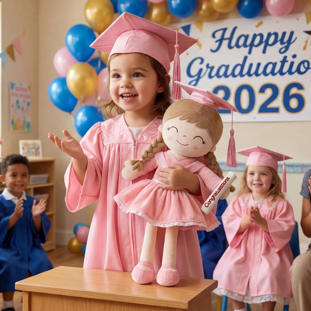Graduation Plush Doll with Bouquet – Cute Graduation Keepsake Gift 🎓💐