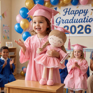 Graduation Plush Doll with Bouquet – Cute Graduation Keepsake Gift 🎓💐