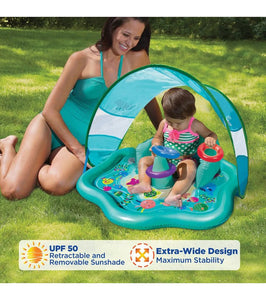 🐳 Baby Splash Play Mat with Canopy | Safe & Fun First Water Experience