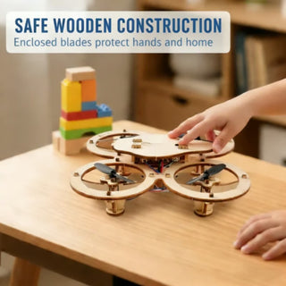 Kids DIY Wooden Drone Building Kit – Build & Fly STEM Remote Control Toy 🚁🪵🧒