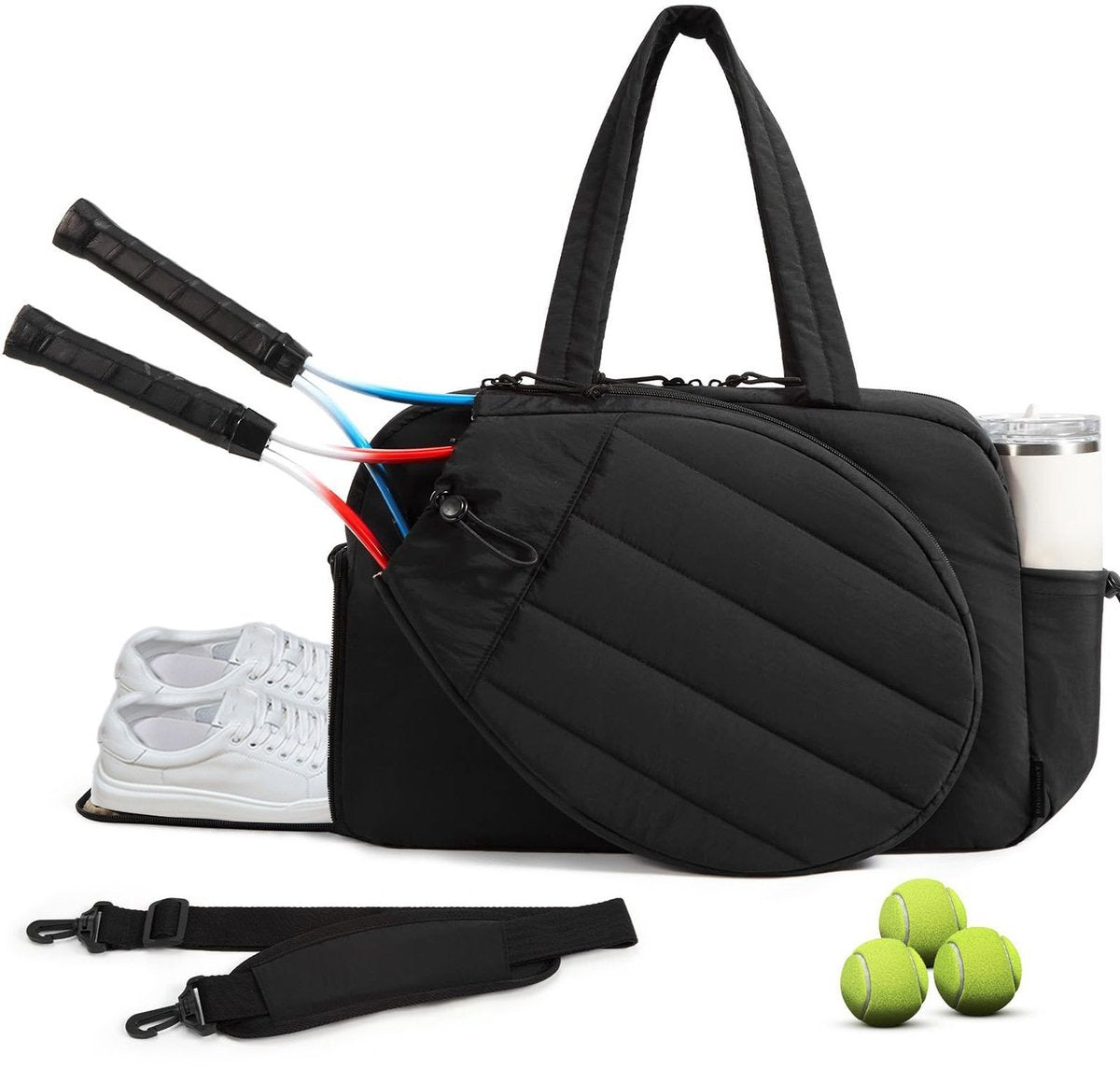 42L Tennis & Padel Sports Bag – Waterproof Multi-Compartment Gym Travel Bag with Shoe Pocket 🎾