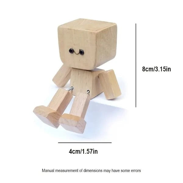 HappyTimber – Wooden Sway Figure with 12 Magnetic Emotions