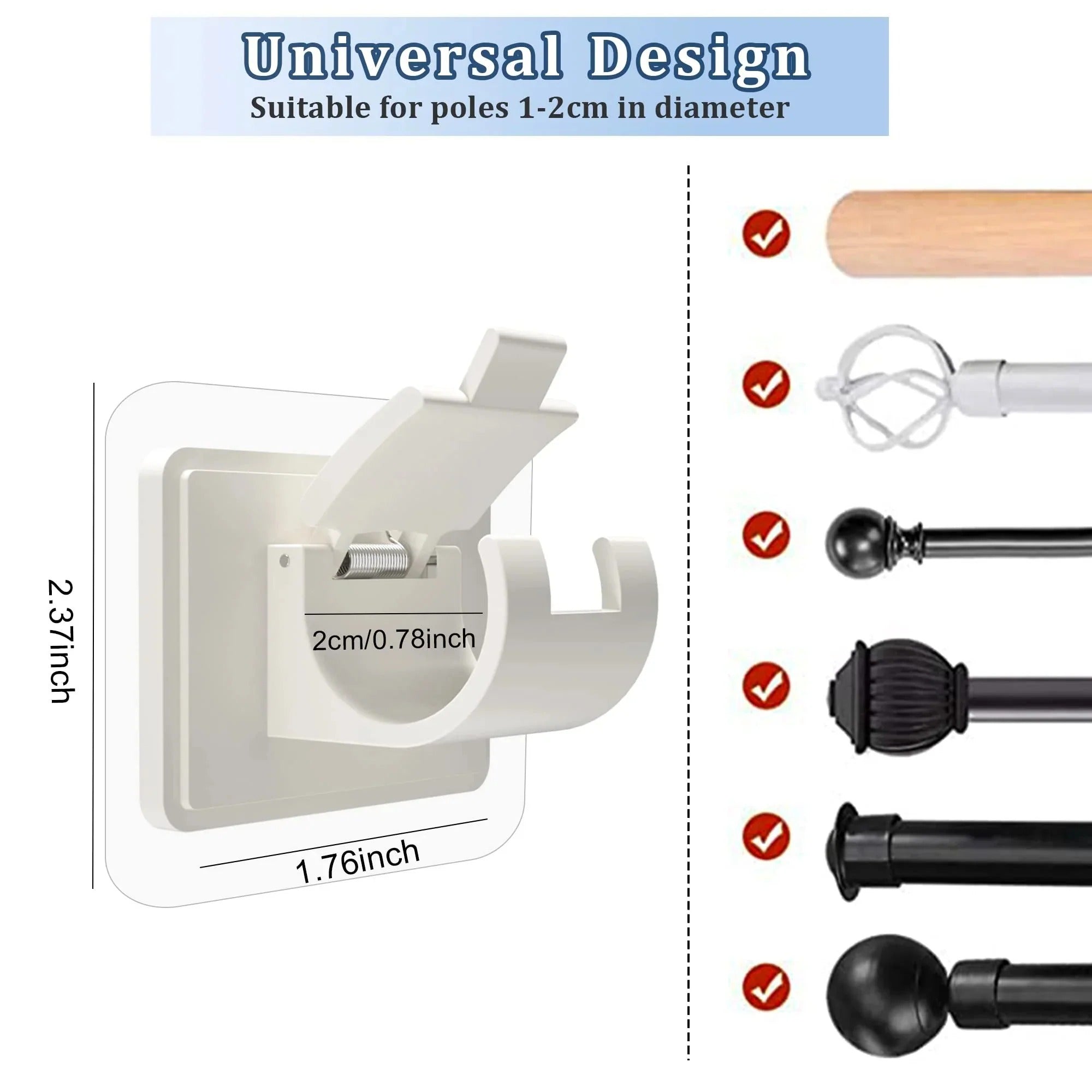 QuickHang – No Drill Curtain Rod Brackets