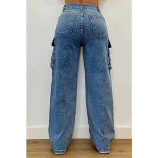 Midnight Shine | Rhinestone Streetwear Jeans