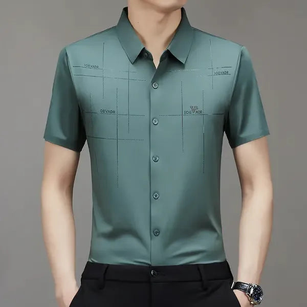 GlacioFit – Breathable Ice Silk Office Shirt