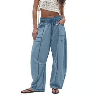 CozyDrift – Effortless Lounge Barrel Pants
