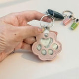 PawLuxe – Leather Pet Paw Keychain Charm