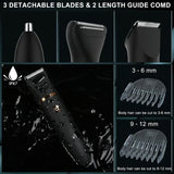 TrimGuard – 3 in 1 Waterproof Body & Groin Trimmer for Men