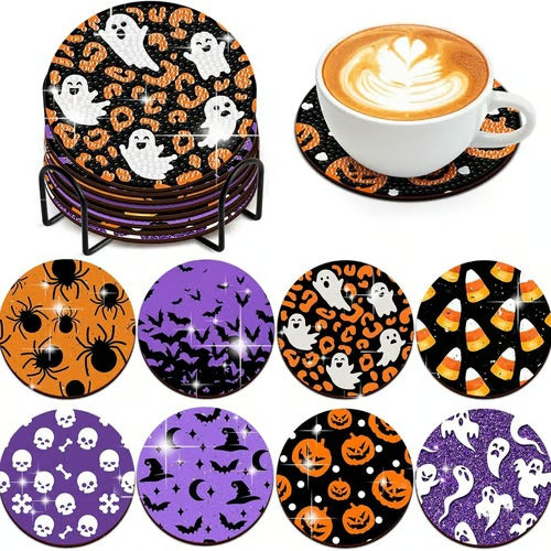 SpookGleam – Halloween DIY Coaster Art Kit