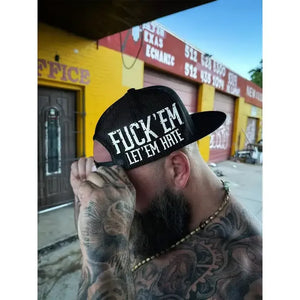 BoldShade – “LET 'EM HATE” Side Print Snapback Hat