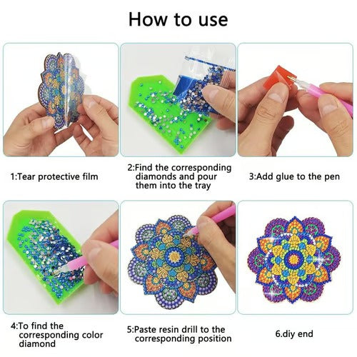 SpookGleam – Halloween DIY Coaster Art Kit