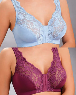 CurveEase – Front Hook Lace Support Bra