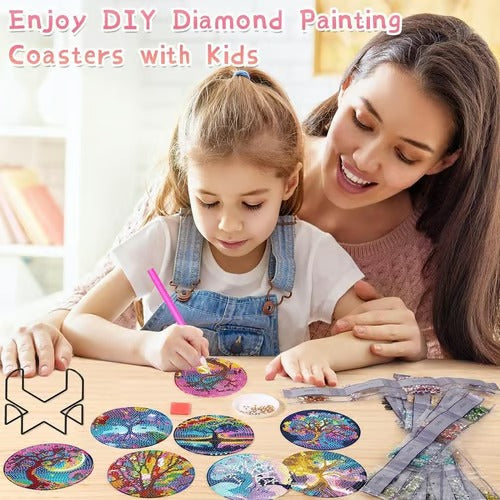 SpookGleam – Halloween DIY Coaster Art Kit