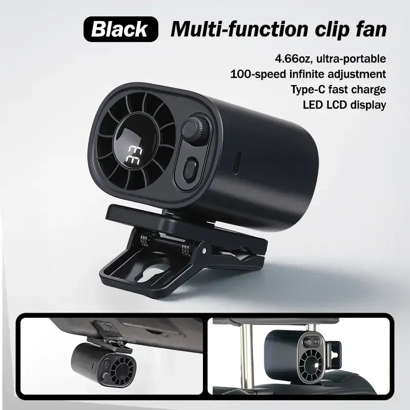 CoolClip – Car Fan with LED Display