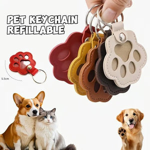 PawLuxe – Leather Pet Paw Keychain Charm