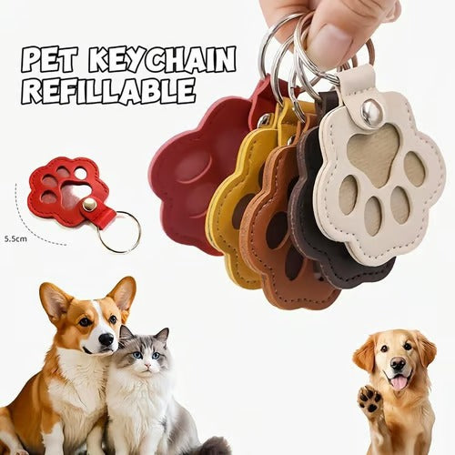 PawLuxe – Leather Pet Paw Keychain Charm