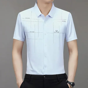 GlacioFit – Breathable Ice Silk Office Shirt