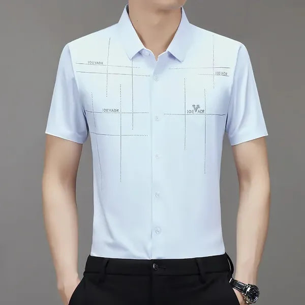 GlacioFit – Breathable Ice Silk Office Shirt